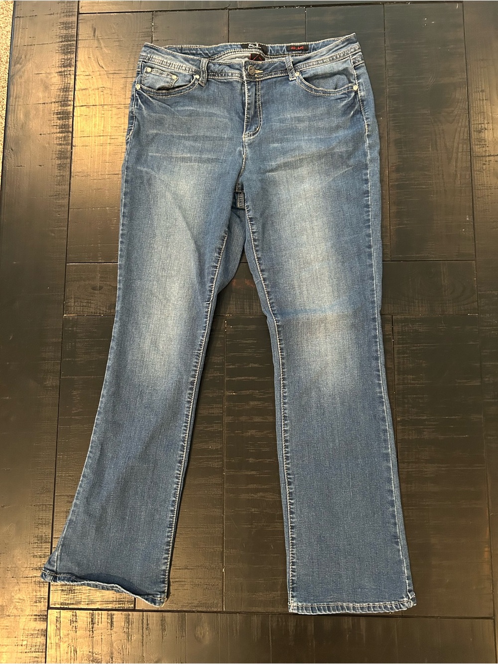 Earl Jeans Medium Blue Women's Rhinestone Bootcut Jeans